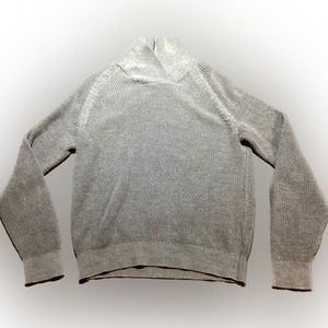 Gap Cozy Pull Over Men Roll Neck Textured Shawl Collar Sweater Henley